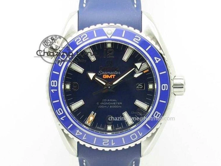0515 Elegant Seamaster Pro Chrono RG OM Best Edition Black Ceramic Black Dial On Gummy Strap A 8128